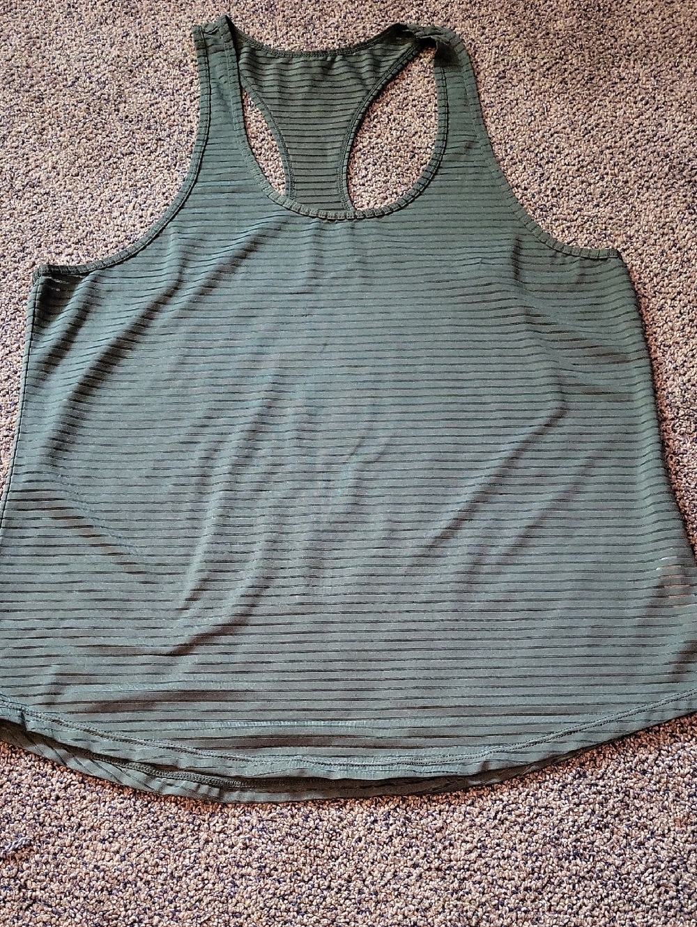 ZYIA Olive Stripe Racerback Tank